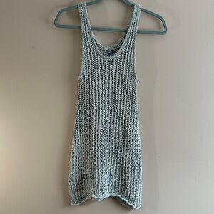 Aerie Open-Knit Sleeveless Top in Cream